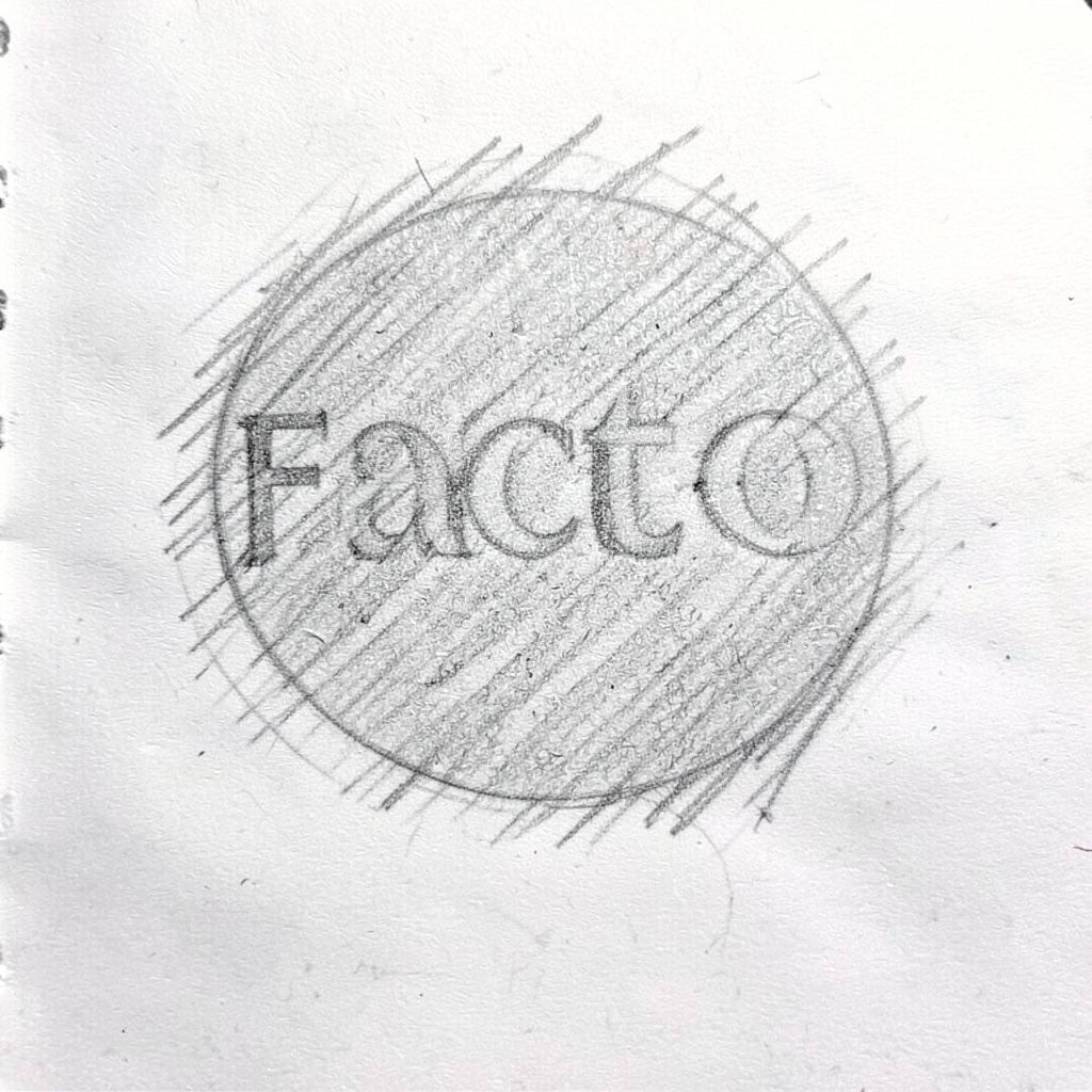 Graphite pencil sketch of a newspaper-style layout with overlapping document pages, drawn in soft grey tones with a quiet, informative mood